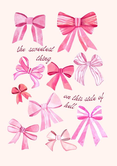 Sweetest Thing Olivia Rodrigo Lacy Pink Coquette Bows Instant Download Digital Art Print - Etsy Canada Light Pink Art Prints, Bow Poster Print, Digital Print Ideas, Olivia Rodrigo Pink Poster, Wall Posters Bedroom Printables, Coquette Art Aesthetic, Art Prints Aesthetic Pink, Olivia Rodrigo Pink Aesthetic, Olivia Rodrigo Lacy