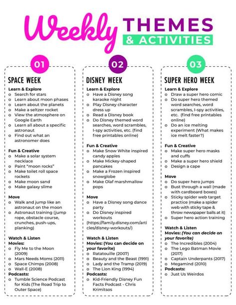 Summer Daycare Activities, Summer Education, Kids Summer Schedule, Summer Daycare, Kids Summer Activities, Summer Camp At Home, Camp At Home, Nanny Activities, Planner Free Printable