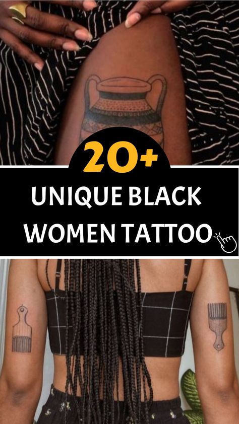 Entering the year 2024, the craft of tattooing is undergoing a transformative journey, emerging as a significant vehicle for personal expression and narrative sharing, notably within the black female community. Cute Tattoo Ideas For Black Females, Nubian Tattoo Ideas, Black Womens Tattoos, Spiritual Tattoos Meaningful Black Women, Classy Leg Tattoos For Women, Feminine Tattoos Black Women, Side Tattoo Black Women, Nigerian Tattoo Ideas For Women, Black Empowerment Tattoos