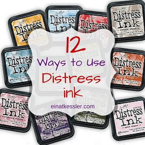 Distress Inks, by Tim Holtz are some of my favorite inks to use. They are water-based dye inks that have incredible color stability. Unlike other inks, Distress Inks react to water. It means that water doesn't break down the color. Water also allows the ink to move on the paper. They are perfect for traditional ink techniques but their unique qualities open a new set of possibilities. Here's how to use Distress Ink 12 different ways: 1. Aging The grungy shade of the ink is perfect for... Inking Techniques, Distress Ink Techniques, Timmy Time, Tombow Markers, Crafting Techniques, Paper Craft Techniques, Distress Markers, Ink Techniques, Tim Holtz Distress Ink