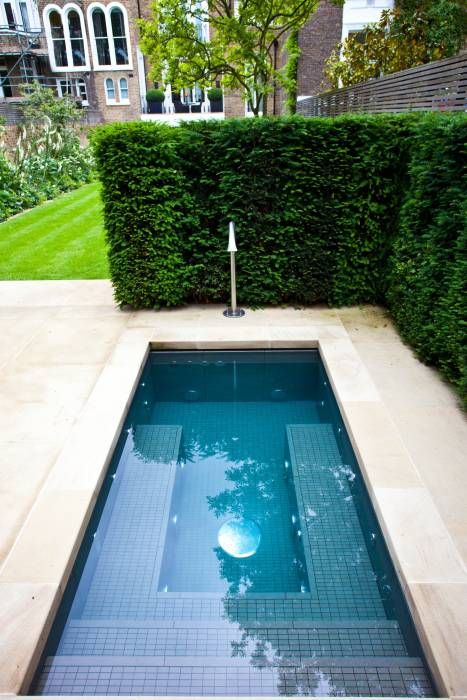 Twin Plunge Pools : colonial Pool by London Swimming Pool Company Small Inground Pool, Kleiner Pool Design, Dipping Pool, Small Swimming Pools, Mini Pool, Cool Swimming Pools, Small Pool Design, Small Pools, Pool Decor