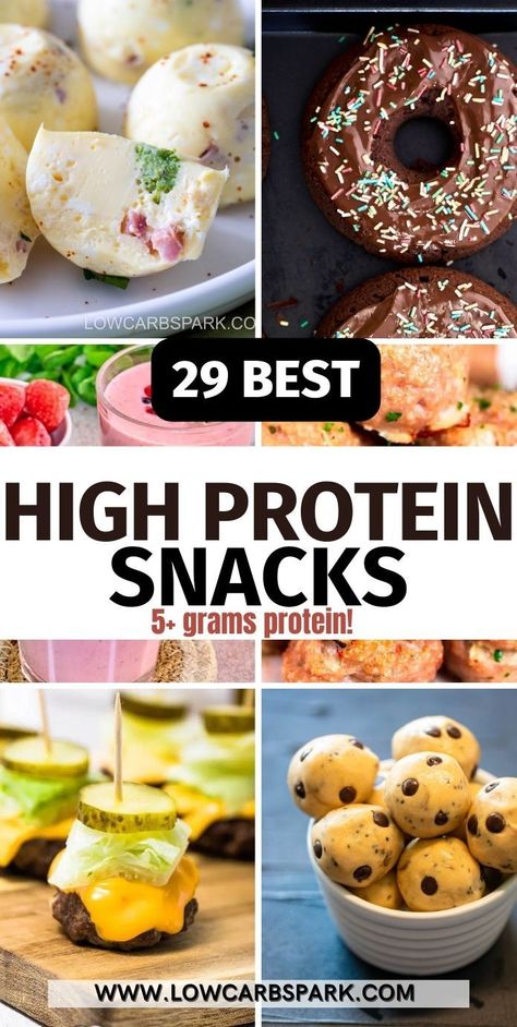 As someone who’s always on the go, I’ve found that choosing high-protein snacks is a lifesaver, especially when I don’t have time to cook. Not only do they keep me full for longer, but they also give me the energy boost I need to power through my day. That’s why I’m excited to share with you my favorite 29 high protein snacks. These are my go-to choices, each one super easy to prepare and deliciously satisfying. High Protein Snack Ideas, Protein Snack Ideas, Snacks To Try, Healthy High Protein Snacks, High Protein Snack, Resepi Biskut, Breakfast Low Carb, Protein Dinner, Healthy Protein Snacks