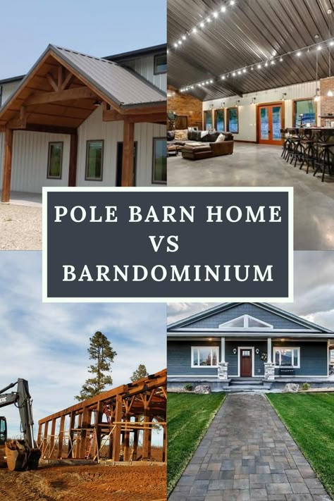 Pole Barn Home, Building A Pole Barn, Steel Building Homes, Pole House, Barn Homes Floor Plans, Metal Building Home, Barndominium Plans, Barn House Design, Pole Barn House