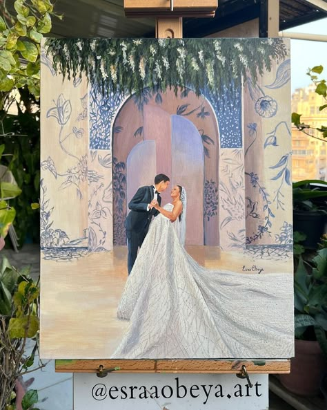 I feel so connected to this painting in a way I don’t understand 🤍✨ #liveweddingpainter #liveeventpainter #liveweddingartist… | Instagram Live Painting Wedding, Bridgerton Garden Party, Painting For Wedding, Bridgerton Garden, Wedding Art Painting, Marriage Painting, Live Wedding Painter, Wedding Painter, Live Wedding Painting