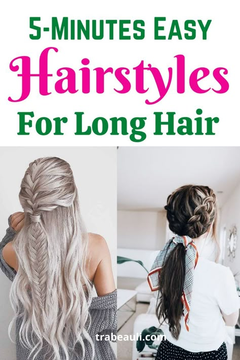 easy hairstyles for long hair Cute Mom Hairstyles Long, How To Fix Long Hair Hairstyles, Long Hairstyles Easy Step By Step, Hairstyles For Very Long Hair Rapunzel, Easy Hairstyles For Work Long Hair, Mom Long Hairstyles, Easy Self Hairstyles For Long Hair, Easy Hairstyles For Moms Long Hair, Easy Trendy Hairstyles For Long Hair