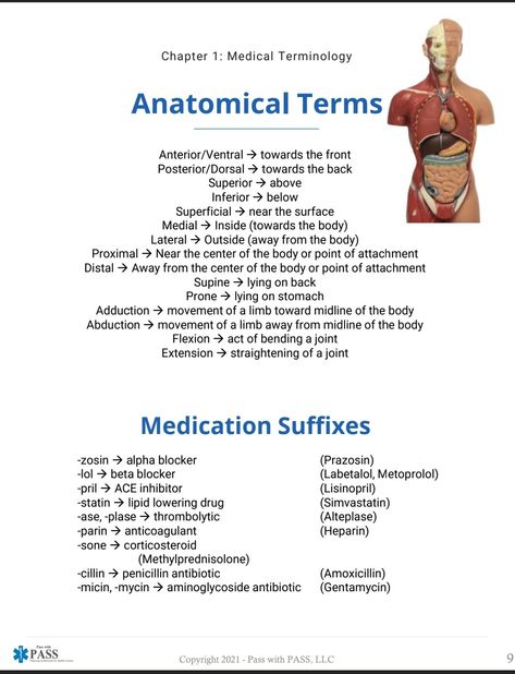 Surgical Terms Medical Terminology, Emt Study Medical Mnemonics, Medical Terminology Nursing, Medical Terms Nursing, Medical Terms Definitions, National Registry Emt Study, Emr Study Guide, Medical Terminology Aesthetic, Anatomical Terminology Notes