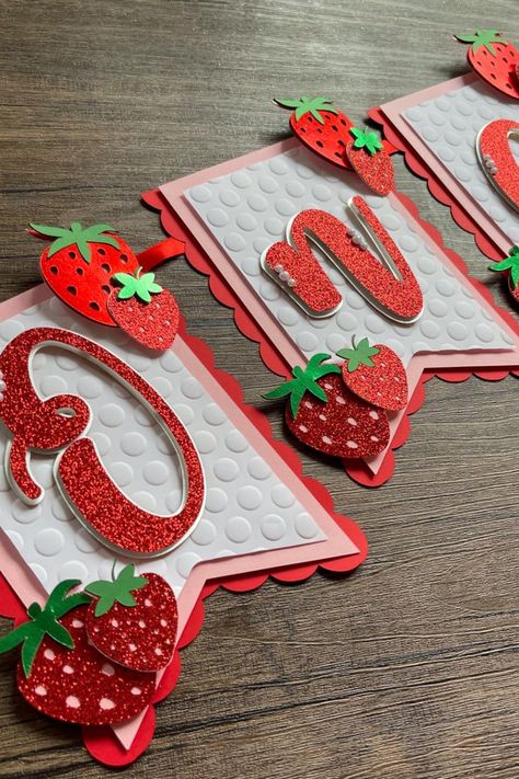 This beautiful Strawberry Birthday Banner is perfect for any Birthday Theme First Birthday or Second Birthday Party. I'm sure your little Girl or Boy will love this beautiful Banner for your Strawberry shortcake, fruit Party, picnic, or tropical party. this banner can be customized to fit your party. Happy Birthday Shop: https://www.etsy.com/shop/Bundletique?ref=shop_sugg_market Birthday Strawberry Shortcake, Theme First Birthday, Birthday High Chair, Strawberry Shortcake Birthday, Second Birthday Party, Berry First Birthday, Strawberry Shortcake Party, Strawberry Birthday, Fruit Party