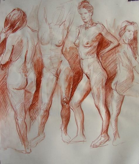 Le chef-d'oeuvre de la Création est le corps de la femme. La beauté, la douceur et la grâce de la lumière s'y allient. Le corps a toujours ému les peintres. L'apprentissage du dessin et de la peinture figurative et poétique reposent sur la maitrise de sa représentation. Je suis un peintre classique et j'ai pris les moyens de conquérir la beauté du corps humain, en faisant poser des modèles hommes et femmes nus à l'atelier pour les dessiner et les peindre sans relâche. "Si les corps te plaisent, Easy Figure Drawing, Masc Fem, Figurative Drawing, Figure Drawings, Life Drawing, Images Gif, Figure Drawing, Female Art, Beautiful Art