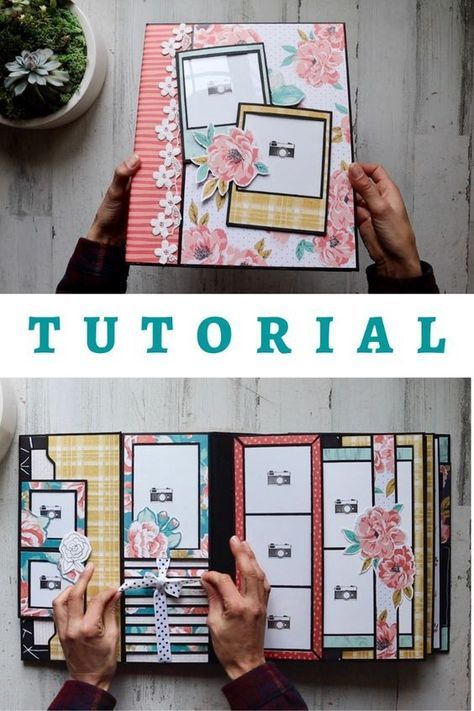 Hi I'm Frances, I teach how to create scrapbook mini albums and folios! The link will take you to this album's details page with a video flip through :) Hope you enjoy ;) Mini Album Cover Ideas, Diy Mini Album Tutorial, Mini Book Tutorial, Scrapbook Albums Tutorial, Scrap Paper Crafts, Book Of Memories, Scrapbook Planning, Diy Mini Album, Handmade Journals Diy