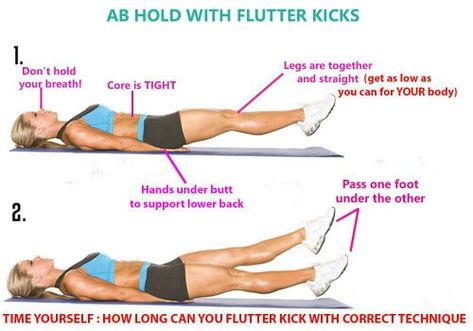 Ab hold with flutter kicks Flutter Kicks Exercise, Transverse Abdominal Exercises, Lower Abdominal Workout, Ab Roller Workout, 30 Day Ab Workout, Fitness Jokes, Lose Abdominal Fat, Roller Workout, Ab Workout Plan