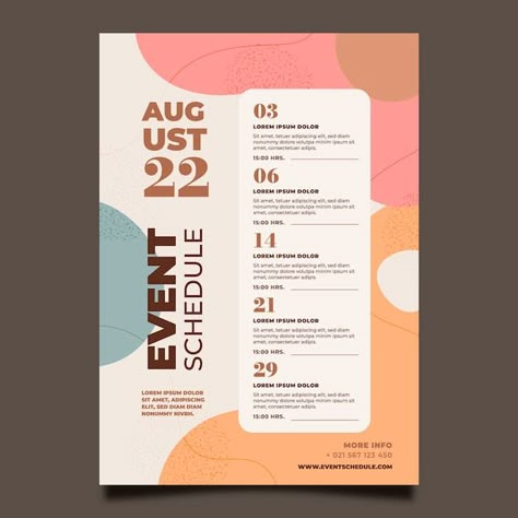 Concert Schedule Design, Program Layout Design Event, Schedule Graphic Design Layout, Conference Schedule Design Layout, Event Itenary Design, Meeting Schedule Design, Calendar Schedule Template, Event Program Layout, Program Event Design