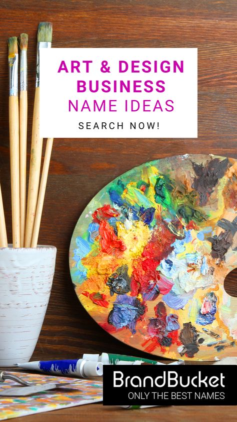 Looking for a name for your art and design business? Whether it’s graphic design, print shop, art shop or more, we got you covered! Choose a premium brandable name here! art business ideas, art business names ideas, art business names, name for art page on instagram, name for art business, artist business name ideas, art shop business, names for graphic design business, business name graphic design, graphic design business, print shop business, small business print shop, print shop names Name For Art Page, Art Studio Names Ideas, Creative Names For Art Page, Art Page Names For Instagram, Art Names Ideas, Artist Names Ideas For Instagram, Art Business Names Ideas, Art Account Names Ideas, Creative Names For Art Business