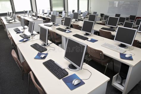 Computer classroom 4. Interior of classroom with computers , #Sponsored, #classroom, #Computer, #computers, #Interior #ad Computer Room School, Computer Classroom Design, School Computer Lab Design, Computer Library, School Computer Room, Lab Komputer, Computer Lab Design, Computer Classroom, School Computer Lab