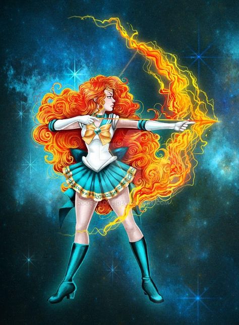 Sailor Moons, Princesas Disney Anime, Sailor Princess, Disney Crossover, Princess Merida, Disney Brave, Merida Brave, Disney Cast, Disney Crossovers