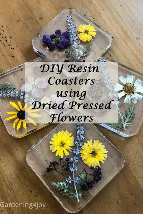 Flower Epoxy Coaster, Dried Flower Coasters Diy, Dried Flowers And Resin, Flowers In Resin Ideas, Dried Flower Resin Coasters, Epoxy Resin Crafts Flowers, Spring Resin Ideas, Resin Coasters Diy How To Make, Pressed Flower Coasters