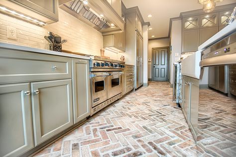 Tile floor living room