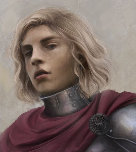 Daeron II Targaryen - ArtStation - ASOIAF Portraits, Oriana Wiesner Knight Soldier, Fire Fanart, Daeron Targaryen, The Boy King, Robin Hobb, Game Of Thrones Books, Young Leonardo Dicaprio, Targaryen Art, Song Of Ice And Fire