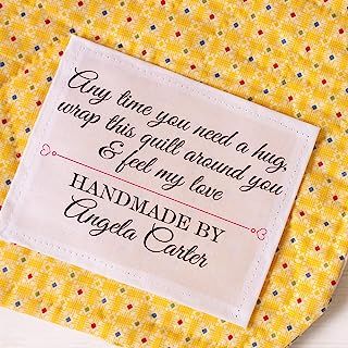 Quilt Labels Ideas Sayings, Labels For Quilts, Quilt Tags, Quilt Label Ideas, Quilting Labels, Personalized Quilt Labels, Quilt Quotes, Quilting Quotes, Feel My Love