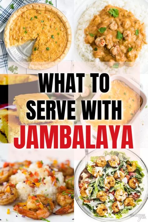 Have a love for Jambalaya and looking for pairings and sides to serve with it? Look no further! We are sharing 31 of the best recipes to serve with jambalaya. What To Serve With Jambalaya Meals, What Goes With Jambalaya, Sides For Jambalaya Dishes, What To Serve With Jambalaya, Jambalaya Sides, Jambalaya Soup, Jambalaya Rice, Chicken Jambalaya, Sides For Chicken