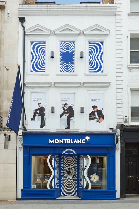 1858 - Montblanc Windows Campaign - StudioXAG Storefront Window Graphics, Window Displays Retail Store Fronts, Window Vinyl Design, Retail Window Display, Window Brands, Window Signage, Storefront Design, Window Display Design, Retail Inspiration