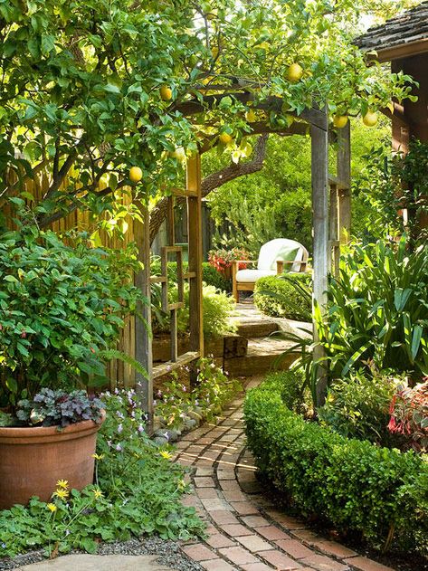 Brick Path, Secret Gardens, Landscape Designs, The Secret Garden, Backyard Retreat, Garden Pathway, Garden Gate, Beautiful Backyards, Side Yard