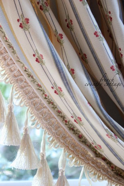 French Country Curtains, Cottage Curtains, Cottage French, French Country Bedrooms, The Curtains, Country Curtains, Twin Beds, French Colors, Custom Drapes