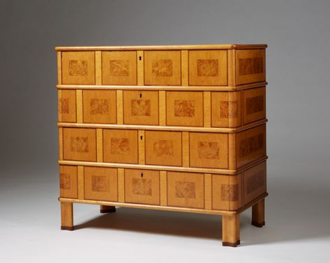 Chest of drawers attributed to Oscar Nilsson. — Modernity Sea House, Furniture Details, Furniture Inspiration, The 20th Century, Casegoods, Glass Lighting, Joinery, Chest Of Drawers, Furniture Accessories