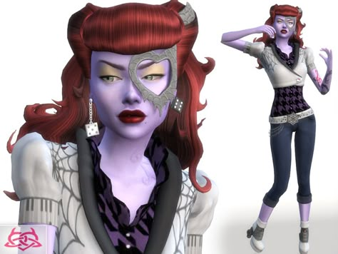 Monster High - Operetta hairstyle, mask, shoes, tattoo, outfits, skin detail, earrings  Found in TSR Category 'Sims 4 Sets' Monster High Sims 4, Sims 4 Monster, Sims 4 Controls, Sims 4 Halloween, Monster High Clothes, The Sims 4 Packs, Cc Sims4, Sims 4 Cc Skin, 4 Characters