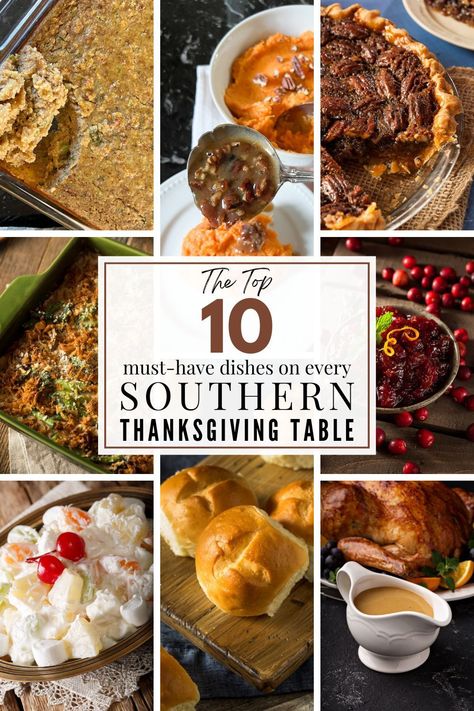 Southern Thanksgiving Food, Southern Thanksgiving Recipes, Buttery Cornbread, Southern Thanksgiving Menu, Thanksgiving Food Recipes, Classic Pecan Pie, South Your Mouth, Cornbread Dressing Southern, Southern Thanksgiving