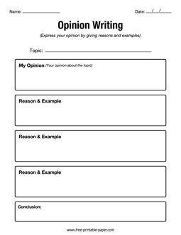 Opinion Writing Template, Opinion Writing Graphic Organizer, Free Graphic Organizers, Free Printable Paper, Writing Graphic Organizers, Graphic Organizer Template, Essay Plan, Opinion Essay, Ela Worksheets