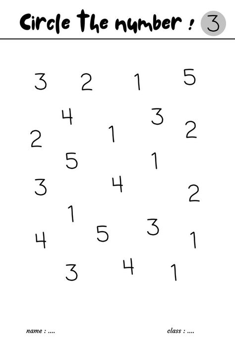 Circle The Number Number 3 Worksheet, Preschool Pictures, Prek Teacher, Number Three, Leaf Bowls, Number Worksheets, Math Activities Preschool, Activities Preschool, Number 3