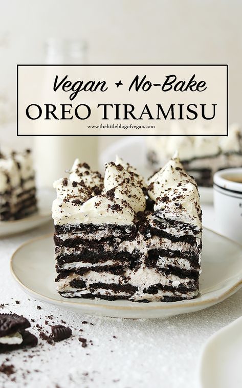 Oreo Tiramisu, Vegan Baking Recipes, Plant Based Desserts, Vegan Cake Recipes, Desserts Vegan, Vegan Dessert Recipes, Vegan Treats, Vegan Cake, Sem Lactose