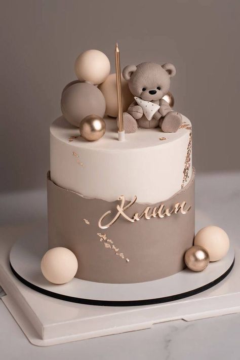 1 St Birthday Cake Boy, 1st Birthday Cakes For Boys, Baby Boy 1st Birthday Cake, Cake With Bear, Bear Cake Ideas, 1st Birthday Cake Boy, First Birthday Cake Boy, First Birthday Boy Cake, 1st Birthday Boy Cake