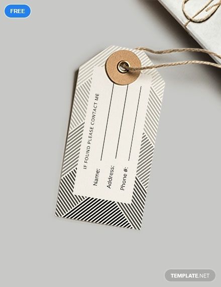 A modern and simple tag template that is perfect to use for your luggage. Easy to edit and fully customizable, this template uses high-quality and printable layout and design. Download this for free! Luggage Tags Printable, Luggage Tag Template, Tag Template Free, Luggage Tag Designs, Name Tag Templates, Tag Templates, Luggage Labels, Tags Printable, Personalized Luggage