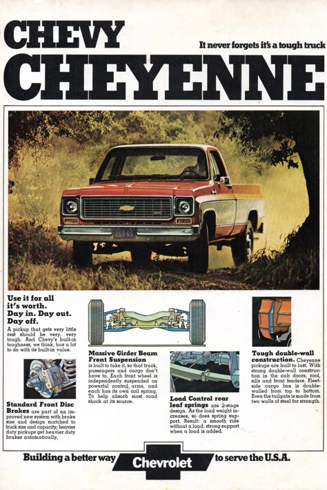 73 Chevy Truck, 1974 Chevy Truck, Chevy Cheyenne, Colorado Zr2, Vintage Chevy Trucks, Best Pickup Truck, Automobile Advertising, Chevy Pickup Trucks, Classic Chevrolet