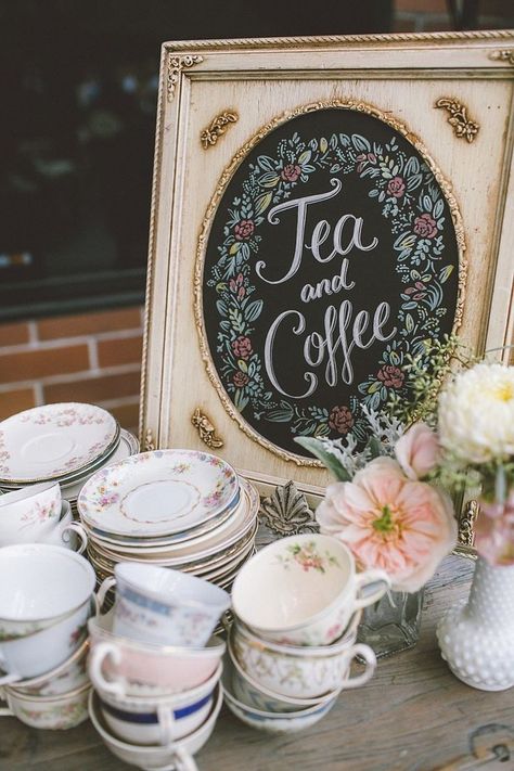 Tea Party Wedding, Bridal Tea, Vintage Tea Party, Tea Party Bridal Shower, Bridal Shower Tea, Spring Party, Tea And Coffee, Brunch Wedding, Vintage Tee