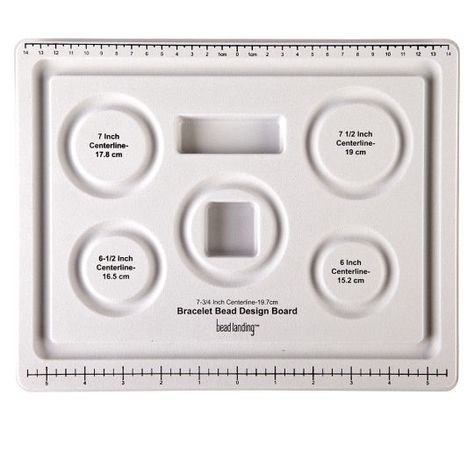 <div>Lay out five bracelets at one time! This compact bracelet bead board has a continuous chann... Bead Design Board, Beading Board, Bead Landing, Bead Board, Bracelet Bead, Grey Beads, Design Board, Jewelry Making Tools, Michael Store