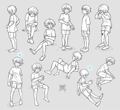 Kids Poses Drawing, Child Anatomy Reference, How To Draw A Child, Kid Reference Drawing, Child Drawing Reference Poses, Little Kid Drawing Reference, Children Reference Poses, Child Reference, Children Reference