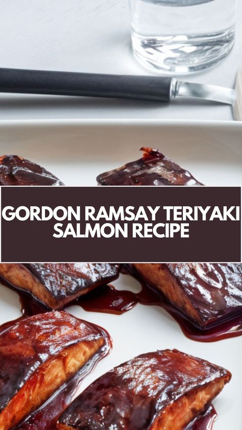 This delicious Gordon Ramsay Teriyaki Salmon is a quick and easy meal that’s packed with flavor. With tender salmon fillets coated in a sweet and savory teriyaki glaze, it’s a simple yet impressive dish. You can easily adjust the marinade ingredients based on what you have in your pantry, making it perfect for any occasion! Gordon Ramsay Cooking, Gordon Ramsay Salmon Recipes, Teryikie Salmon, Teriyaki Salmon Recipes, Gordon Ramsay Salmon, Salmon Teriyaki Recipe, Breakfast Chicken, Gordon Ramsay Recipes, Salmon Soy Sauce