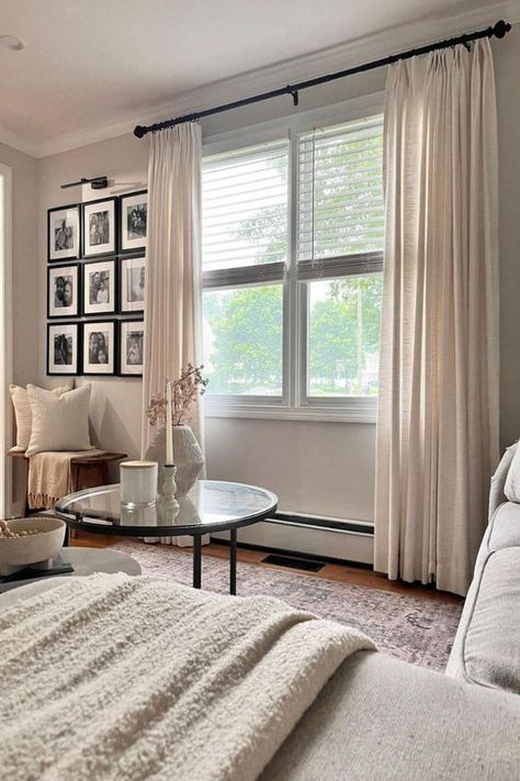 Curtains small window Curtains Above Window, Small Bay Window Ideas Living Room, Short Window Curtains Ideas, Small Bay Window Ideas, Small Window Living Room, Small Window Bedroom, Small Window Ideas, Small Window Bathroom, Basement Curtains