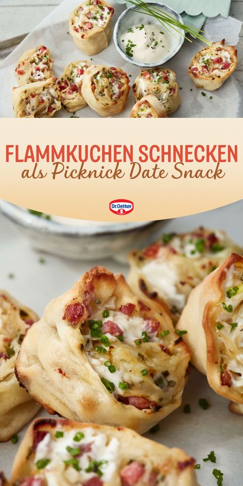 Die Flammkuchen-Schnecken sind einfach und schnell gemacht. Ideal als knuspriger Party-Snack oder mit knackigem Salat ein schnelles Abendbrot. Dr. Oetker Rezepte, Zahnstocher Häppchen, Zahnstocher Fingerfood, Picknick Ideen, Picknick Snacks, Picknick Rezepte, Picknick Essen Ideen, Picknick Ideen Rezepte, Picknick Essen, Mini Essen, Fingerfood, Fingerfood Ideen, Fingerfood Rezepte, Snacks für unterwegs, Snacks zum Mitnehmen, Snacks herzhaft, Picknick Date Ideen, Sommer Date, Flammkuchen Schnecken American Buffet Food Party Ideas, Food Board Party, Snacks Party Ideas, Fingerfood Party Appetizers, Party Snacks Finger Foods, Finger Food Snacks, Finger Food Party, Picnic Treats, Picknick Snacks