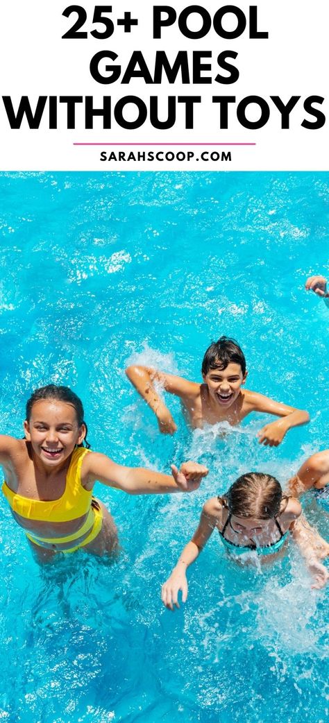 Experience the ultimate fun with these epic swimming pool games for kids with no toys required! Swimming Pool Games For Kids, Swimming Games For Kids, Swimming Lesson Games, Pool Games Kids, Pool Games For Kids, Swimming Games, Swimming Pool Games, Pool Party Games, Pool Fun