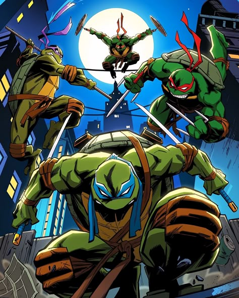 Teenage Mutant Ninja Turtles Comic Art, 2003 Ninja Turtles, Teenage Mutant Ninja Turtles Wallpaper, Ninja Turtles Wallpaper, Idw Tmnt, Ninja Turtles 2003, Tmnt Drawings, Ninja Turtle Drawing, Tmnt Wallpaper