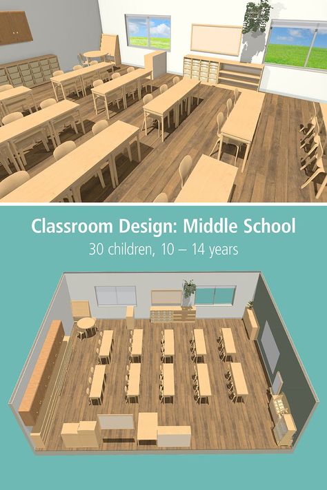 middle school classroom floor plan Classroom Floor Plan, School Floor Plan, Classroom Arrangement, Daycare School, Classroom Layout, Standing Table, Middle School Classroom, Tables And Chairs, Classroom Design