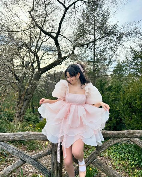 your fav spring fairy 🧚🏼‍♀️🌼🩰 wearing the peach skin rose petal puff dress by @selkie c0de "isabella" to save!! #selkiepartner Short Puff Dress, Pretty Outfits For Birthday, Organza Short Frock, Selkie Dress Outfit, Skin Fit Dress, Puff Dress Outfit, Aesthetic Birthday Dress, Pretty Birthday Dresses, Short Fairy Dress