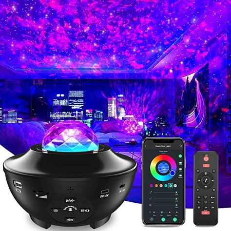 Galaxy Projector Star Projector for Bedroom, Starry Night Light Projector for Kids, Large Coverage Star Projector for Ceiling, Built in Bluetooth/Music Speaker/Timer, Ideal Gift for Christmas Decor - - Amazon.com Next Year Goals, Trampoline Sleepover, Ceiling Projector, Star Projector Light, Starry Night Light, Music Speaker, Led Lighting Bedroom, Galaxy Projector, Starry Lights