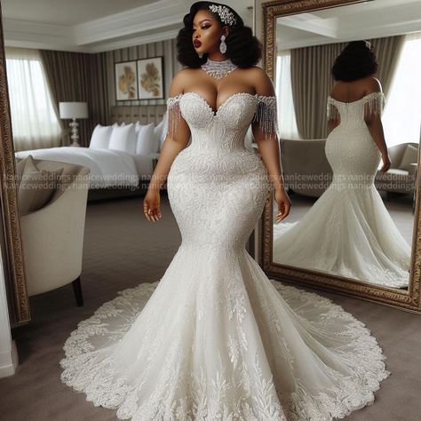 Nanice Weddings | Wedding dresses in Accra | 🥰Swipe, Save and Place your orders (+233243622172) ! Wishing you a fantastic May ahead 🩷🥳💜 💙Orders take 2-4 months to get tailored… | Instagram African Women Wedding Dress, Sendoff Dresses Brides, Wedding Dress Black Women, Sleeveless Mermaid Wedding Dress, Wedding Gowns Ideas, 2024 Wedding Dress, Long White Wedding Dress, Brides Maid Dress, Latest Wedding Gowns