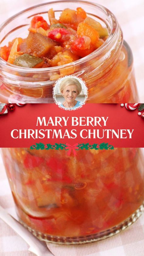 Mary Berry Christmas Chutney Christmas Chutney Recipes Gift, Canned Tomatoes With Onions And Peppers, Christmas Jams And Chutneys, English Chutney Recipes, Mary Berry Recipes Christmas, Mary Berry Christmas Recipes, Christmas Pickles Recipe, Christmas Chutney Recipes, Chutneys Recipe