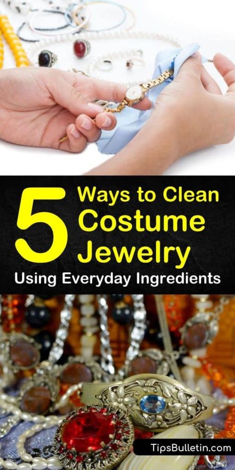 5 Easy Ways to Clean Costume Jewelry Clean Costume Jewelry, Homemade Jewelry Cleaner, Jewelry Cleaner Diy, Minimalist Organization, Jewelry Hacks, Grandmother Jewelry, Clean Sterling Silver, How To Clean Silver, Tarnish Remover