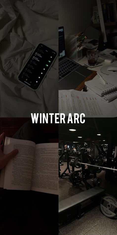 Winter arc aesthetic Fitness Aesthetic Collage, Winter Arch Gym, 2025 Dark Aesthetic, Winter Arc Mood Board, Winter Arc Motivation Aesthetic, Winter Arc Gym Motivation, Winter Arc Motivation Wallpaper, Winter Arc Aestethic, Winter Arc Gym Wallpaper